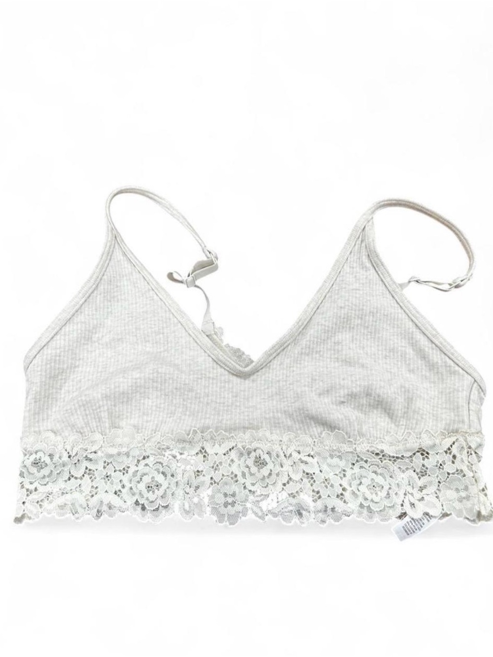 Aerie Cream Lace Trim Bralette